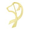Image 1 : Tiffany & Co. Paloma Picasso Graffiti 18k Yellow Gold Open Dog Ribbon Brooch Pin