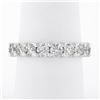 Image 3 : Classic 14k White Gold 2.94 ctw Shared Prong Set Round Diamond Eternity Band Rin