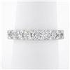 Image 4 : Classic 14k White Gold 2.94 ctw Shared Prong Set Round Diamond Eternity Band Rin