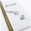 Image 2 : 14k White Gold 2.06 ctw GIA Large Diamond Open Swirl Dangle Pendant w/ Dual Chai