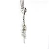Image 5 : 14k White Gold 2.06 ctw GIA Large Diamond Open Swirl Dangle Pendant w/ Dual Chai