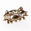 Image 6 : Antique Victorian 14K Yellow Gold Prong & Bezel Seed Pearl Open Round Brooch Pin