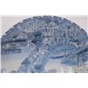 Image 2 : Blue and white "Busy River" dish, 20th century, 9 1/2"