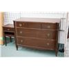 Image 2 : Antique mahogany, Regency style three drawer dresser 35" H X 46" W X 21" D and matching single drawe
