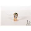 Image 2 : 14kt yellow gold ring set with 1.05ct round mixed cut diopside gemstone and .48ct round full cut dia