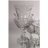 Image 2 : Selection of antique glass and crystal including three footed bowl, 7" high hand cut urn style vase,