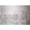 Image 1 : Four pieces of antique brilliant hand cut crystal including 9" and 6" signed Gundy Claperton dishes 