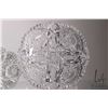 Image 2 : Four pieces of antique brilliant hand cut crystal including 9" and 6" signed Gundy Claperton dishes 