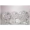 Image 3 : Four pieces of antique brilliant hand cut crystal including 9" and 6" signed Gundy Claperton dishes 