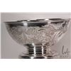 Image 2 : Selection of vintage and antique silverplate and crystal including 12" diameter punch bowl, lidded d