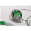 Image 2 : Lavender and green jadeite bangle and pendant plus a white metal jadeite ring