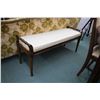 Image 1 : Mid 20th century upholstered bed end bench 18" seat height, 48" W X 16" D