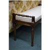 Image 2 : Mid 20th century upholstered bed end bench 18" seat height, 48" W X 16" D