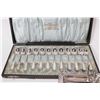 Image 2 : Twelve silver spoons in fitted box marked "Firma Wamstecher Jewelier, Amsterdam", small Birks sterli