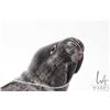 Image 2 : Hand carved soapstone walrus, no signature seen, 11" in length