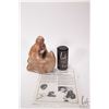 Image 1 : Soapstone carving titled "Hope" by Alberta carved Dennis Surrendi and dated 12-89, 8 1/2" in height