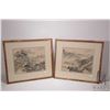 Image 1 : Two framed Chinese watercolour on silk landscape paintings, each signed by artist and each 10" X 12"