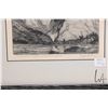 Image 3 : Two framed etched prints including "Limestone Cliffs, Medicine Lake" and "Ice Flows" each signed by 