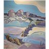 Image 2 : Framed acrylic on canvas painting titled on verso " Alberta Winter Landscape Series #8" and signed b