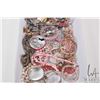 Image 2 : Tray lot of costume jewellery and a bag containing costume jewellery and pieces suitable for upcycli