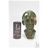 Image 1 : Hand carved African Verdite Shona stone bust of a tribesman, 9 1/2" in height