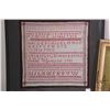 Image 2 : Two framed needleworks including antique sampler dated 1909, 21" X 21" overall dimensions including 