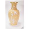Image 8 : Vintage Oriental cased glass vase with bird and cherry blossom decoration 14" in height and a hand p
