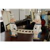 Image 1 : Pigs as butchers motif, store window display 25" in height X 34" long, comes apart to three pieces