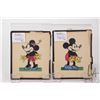 Image 2 : Two vintage miniature watercolours of Mickey and Mini mouse, signed on verso Harry Williams, each 4"