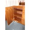 Image 2 : Teak mid century style gentleman's chest with five drawers down one side, single door exposing adjus