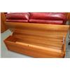 Image 2 : Teak mid century style lift lid bed end trunk, no maker name found, 19" H X 59" W X 17" D