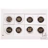 Image 1 : Eight Canadian toonies including seven 2022 with Elizabeth II Queen's head and one 2023 with King Ch