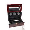Image 2 : Three place Orbita automatic watch winder with addition storage drawer, lock and key, working at tim