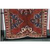 Image 2 : 100% handmade Iranian wool "Zanjan" carpet runner with triple medallion, red background, highlights 