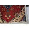 Image 2 : 100% handmade Iranian wool carpet "Tabriz' with center medallion, red background and stylized floral