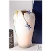 Image 2 : Franz porcelain dragon fly tall sculpted vase, 11" high with original box