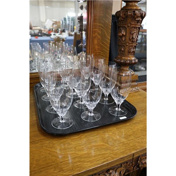 Twelve Czechslovakian Belfor "Exquisite" crystal water glases, each 6 1/2" in height. NOTE: This ite