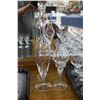 Image 3 : Czechslovakian Belfor Belfor "Exquisite" crystal decanter with ten glasses and a pair of matching ca