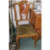 Image 3 : Cherub motif cast floor lamp and a vintage side chair with scroll feet