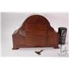 Image 2 : Vintage burled walnut chiming mantle clock including two chimes and silent mode, includes key, worki