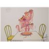 Image 2 : Framed Pink Panther serigraph titled "Pink Spaghetti". outside dimensions 18" X 21". Note: Artwork a