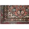Image 2 : 100% handmade Iranian wool carpet "Hamdan" with center medallion, soft red background, floral patter