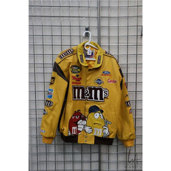 Jeff Hamilton Racing Collection leather M&Ms brand Nascar sponsor jacket, in new or near new conditi