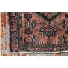 Image 2 : 100% handmade Iranian wool carpet "Zanjan" with center medallion, red background and highlights of t