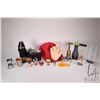 Image 1 : Selection of bar related accessories including corkscrews, Jack Daniels flasks, measuring jiggers, B