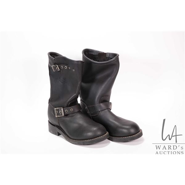 Pair of Harley-Davidson size 7 ladies leather 11" riding boots