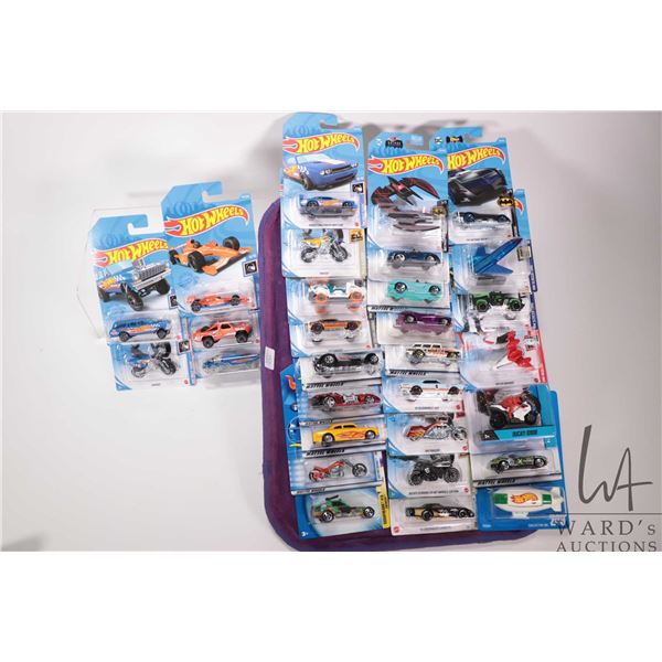 Selection of 30 new in package Hot Wheels collectible vehicles