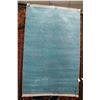 Image 1 : Premium Collection Sizan Carpet poly/ cotton blend carpet, aqua blue and mauve, 58" X 90"