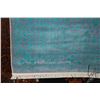 Image 2 : Premium Collection Sizan Carpet poly/ cotton blend carpet, aqua blue and mauve, 58" X 90"