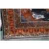 Image 2 : Premium Collection Sizan Carpet poly/ cotton blend carpet with center medallion, black background an